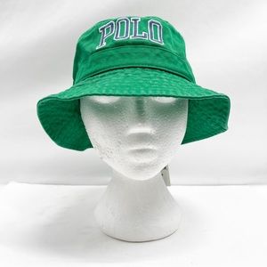 Polo Ralph Lauren Green Spellout Bucket Hat